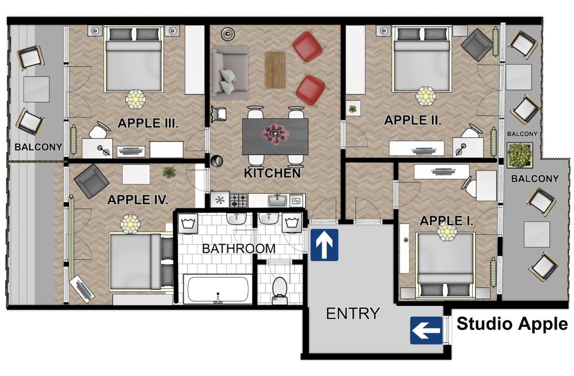 Apartment Apple Prag